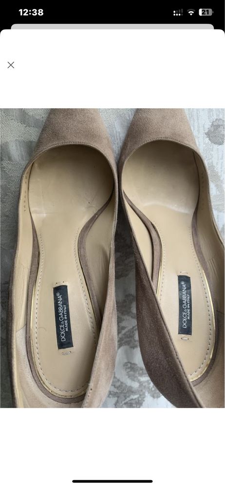 Dolce & Gabbana..Оригінал.Туфлі 39,5-40р.Бежеві