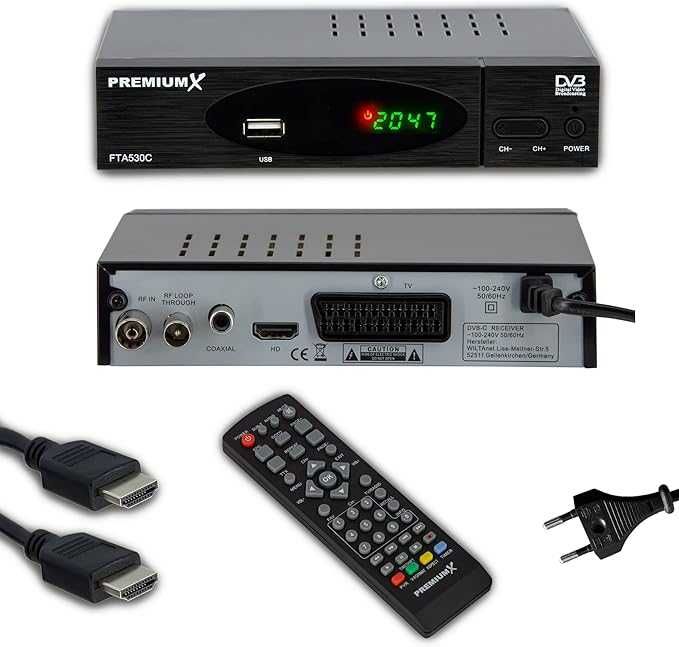 PremiumX FTA 530C FullHD cyfrowy odbiornik DVB-C USB Mediaplayer