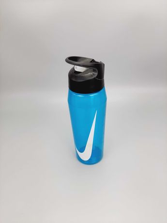 Bidon ze słomką NIKE HYPERCHARGE 0.9L niebieski zwrot