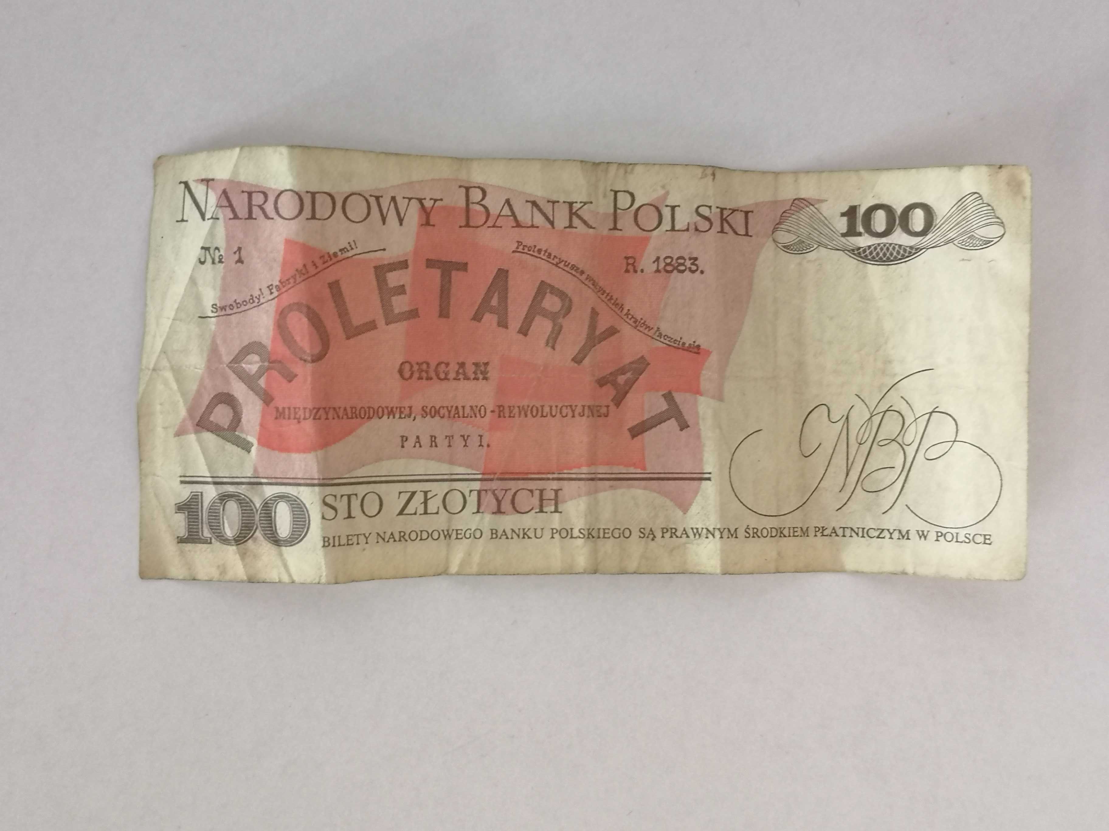 Stary banknot 100 zł 1886 r Waryński - Okazja !