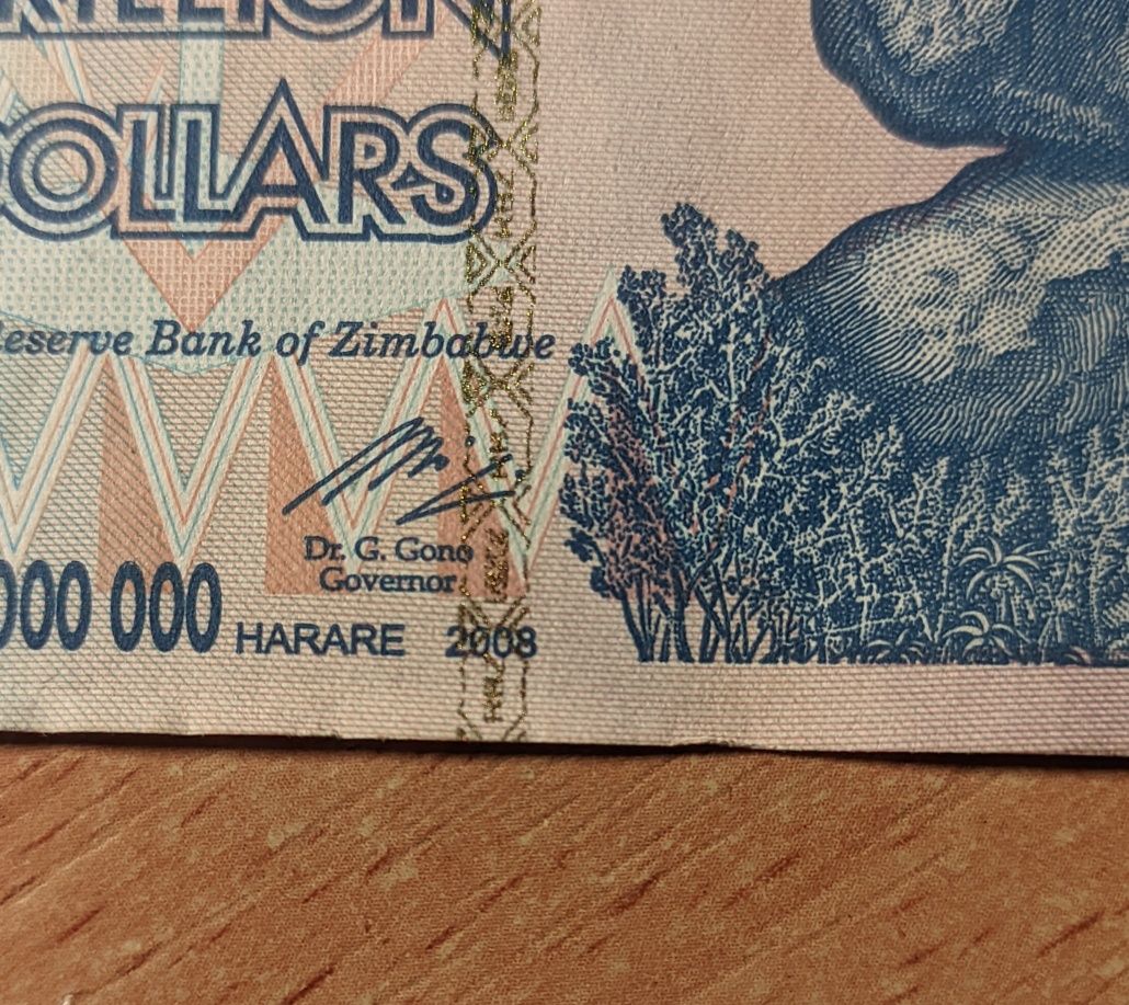 100 трильйонів Зімбабве 2008