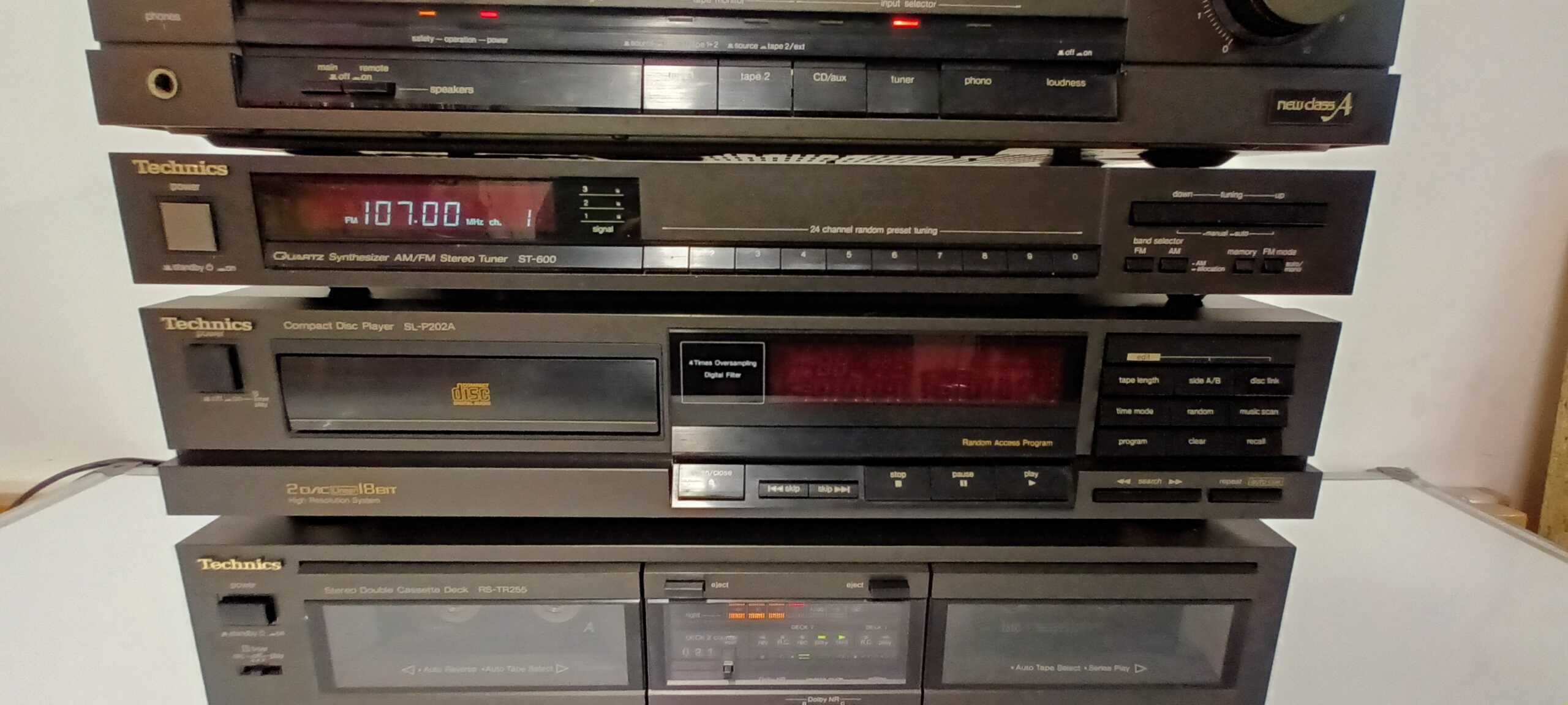Wieża Technics SU-800 ST-600 SL-P202A RS-TR255 kolumny SB-HD70 Super s