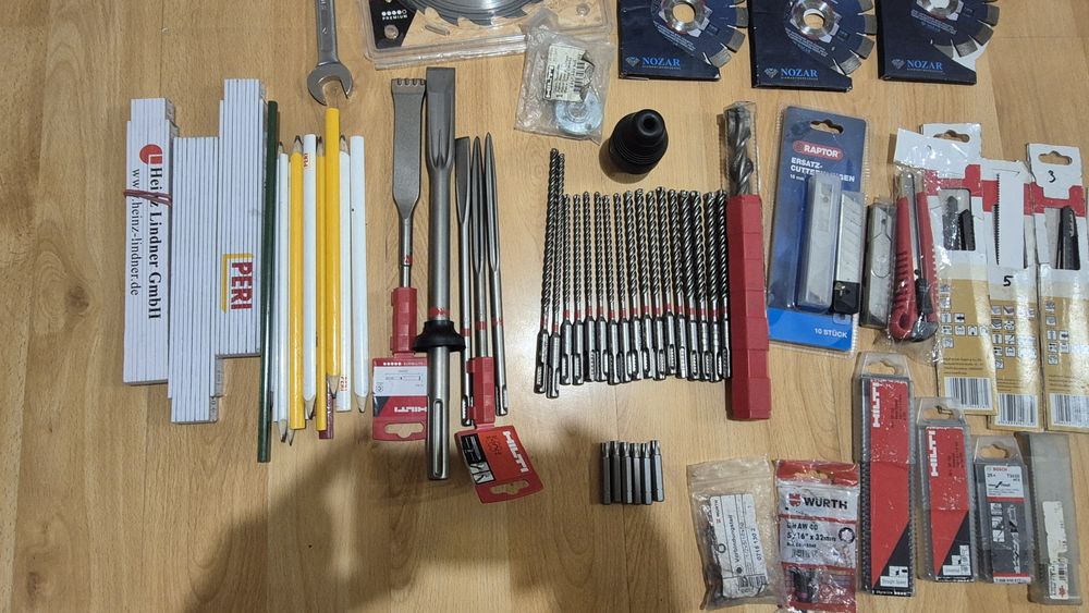 Hilti Wiertła, Dłuta, Szpic, tarcze, ostrza, Brzeszczoty