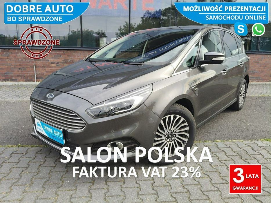 Ford S-Max 2.0 190KM Automat,Titanium,As.Park,El.Klapa,Roz.Znak,Navi,Kamera,FV23%