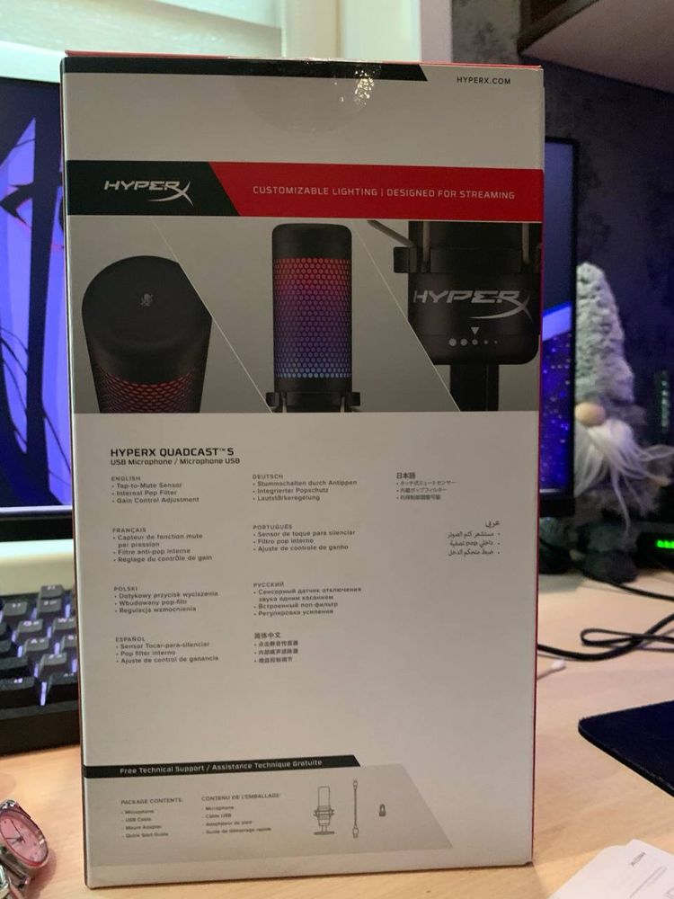 Продам микрофон HyperX QuatCast S