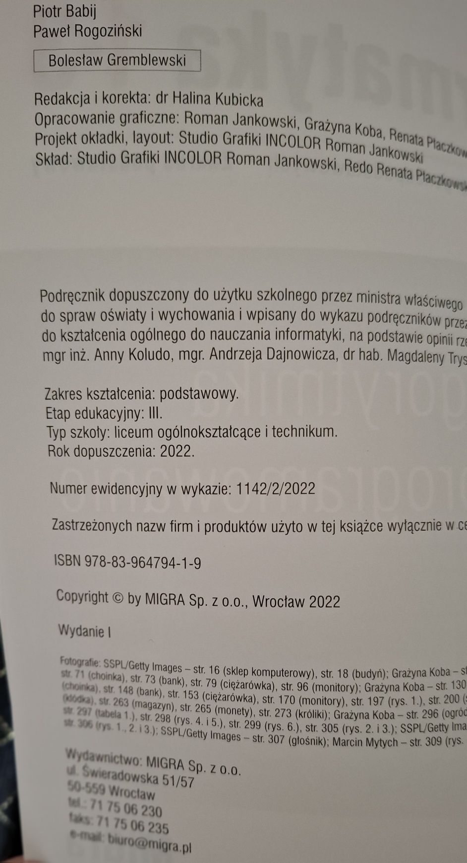 INFORMATYKA LO 1-3 podręcznik zakres podstawowy