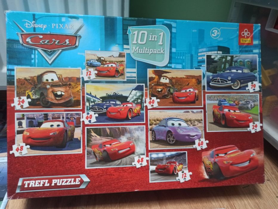 Super puzzle 10w1 dla chłopca Cars 3+