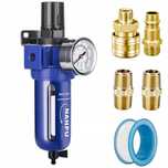 Regulator filtra sprężonego powietrza 1/2” BSP, stop cynku, 0-10 bar
