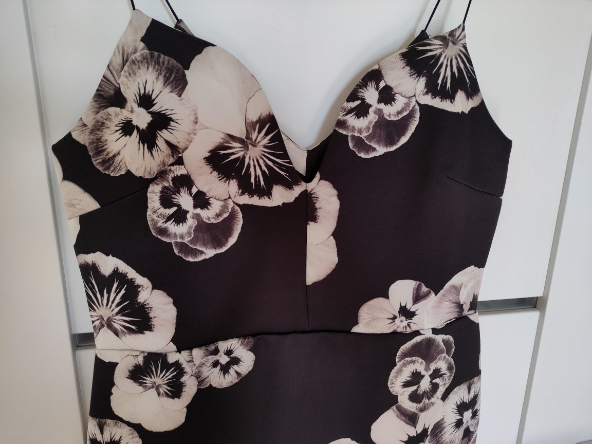 ASOS 42 piękna sukienka w kwiaty elegancka tuba