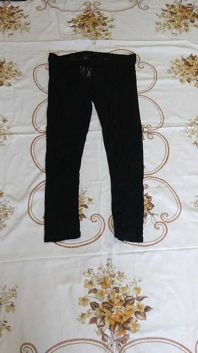 мужские эротические гипюровые лосины черного цвета размер S