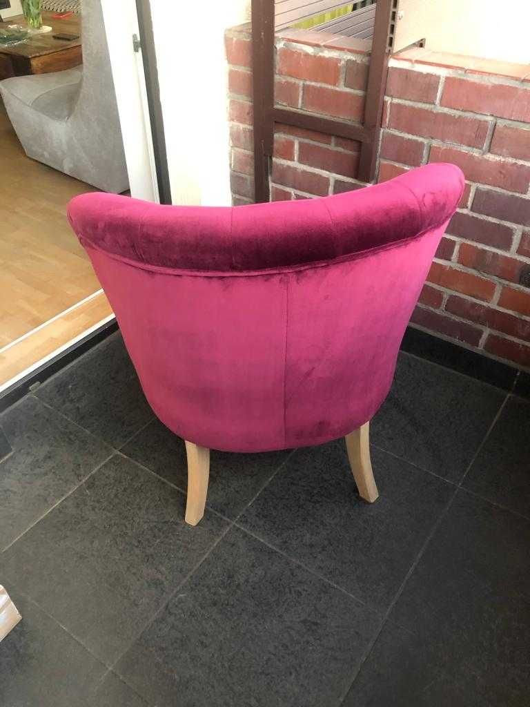 Fotel koktajlowy, tapicerowany , klubowy bordowy, burgundowy 2 sztuki