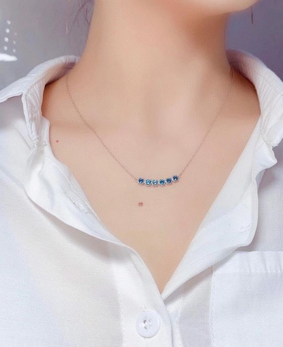 Naszyjnik srebro 925 z naturalnym topazem brazylijskim