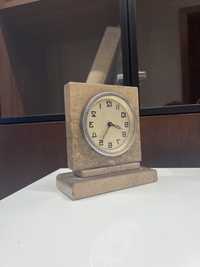 Kolekcjonerski kamienny zegar art deco vintage prl