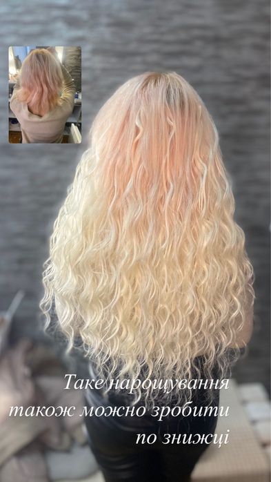 Капсульное наращивание натуральных/термоволос.