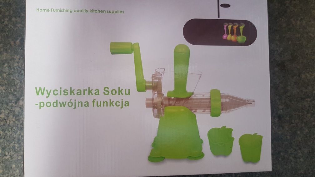 Nowa wyciskarka owoców i warzyw, ręczna, na działkę