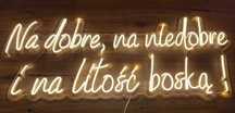 Led ledon napis led na wesele Na dobre na niedobre i na litość boską