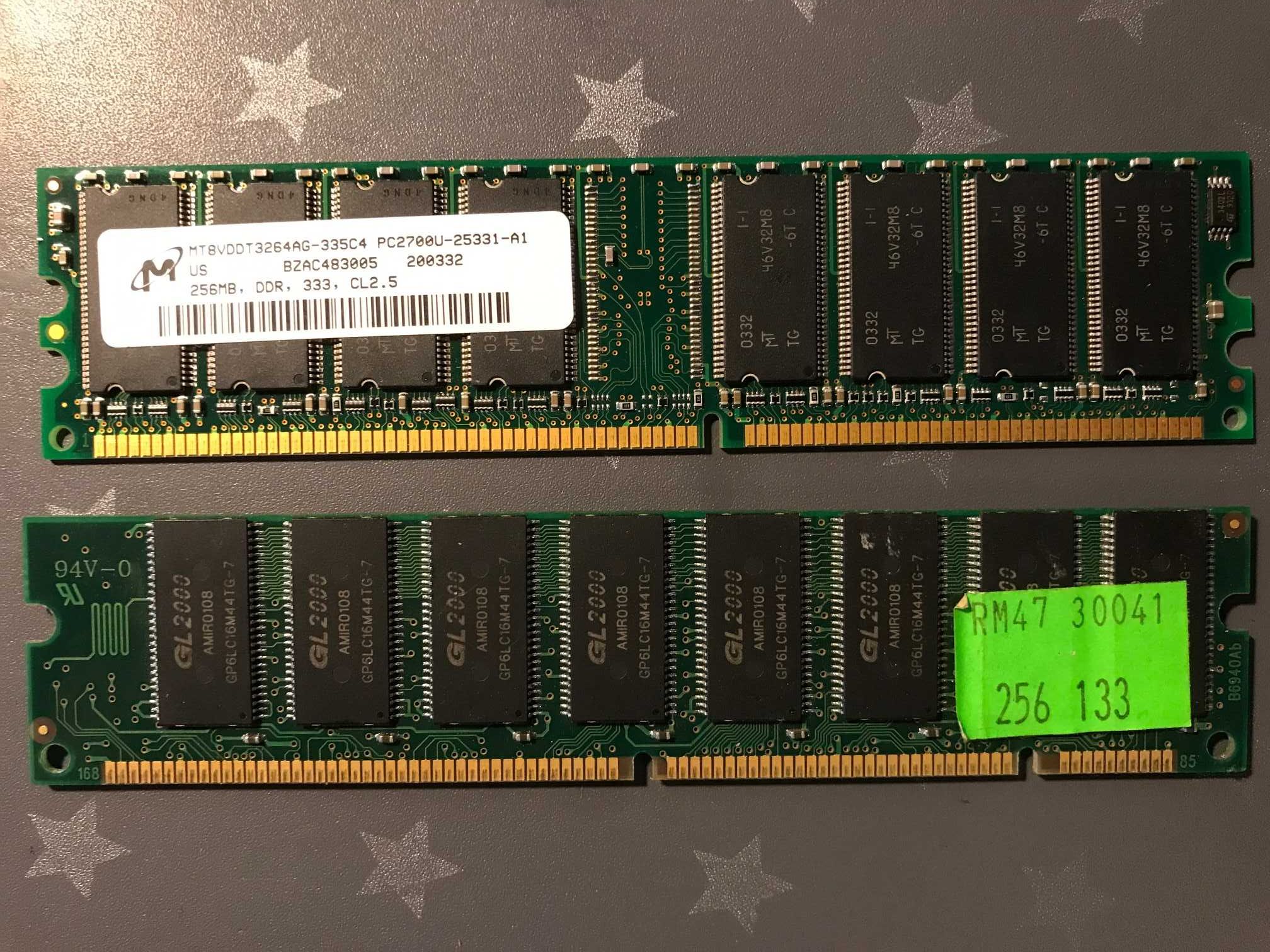 Ram 2 x 256 DDR Mb