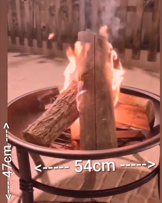 Lareira de exterior redonda com tampa