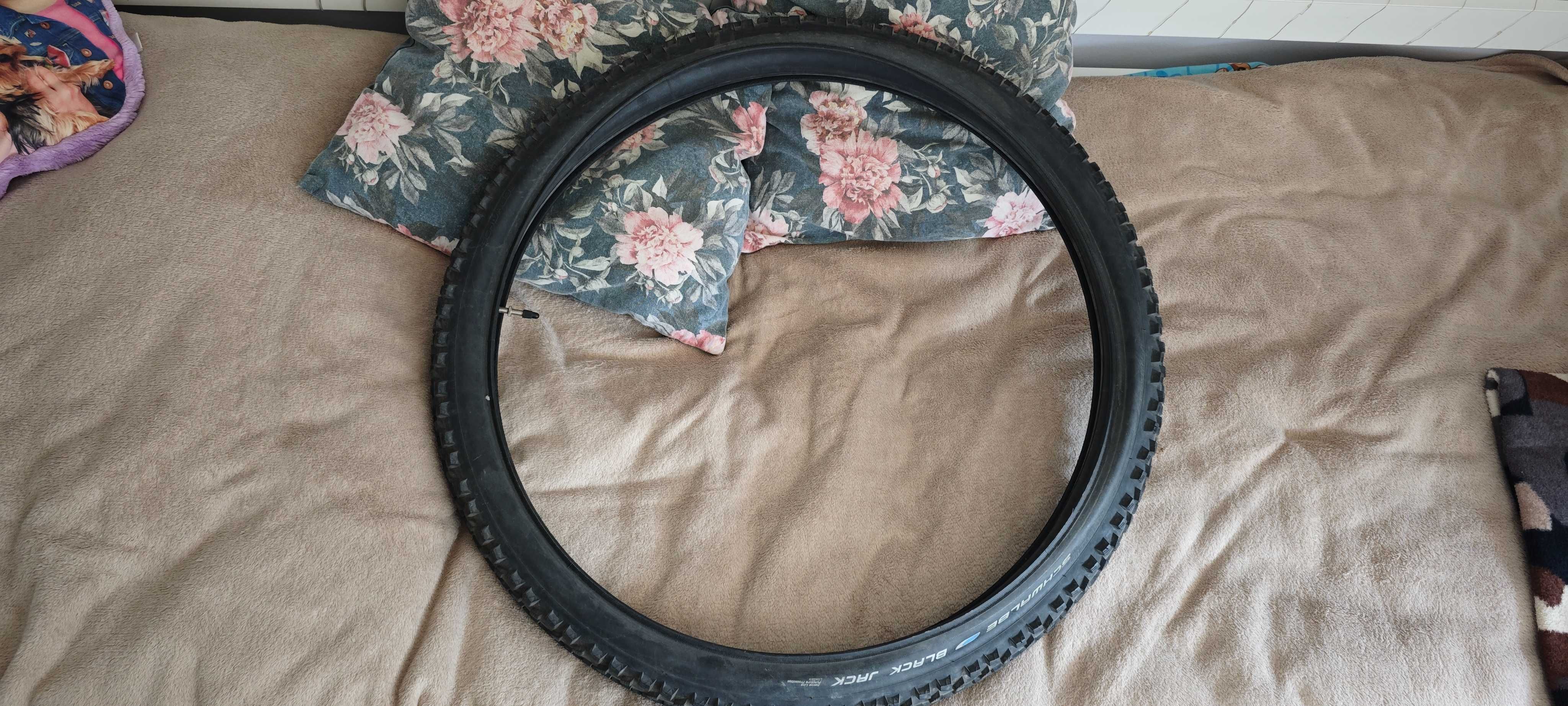 Opona Schwalbe Balck Jack 26x2,25 drut wraz z dętka wętyl presta