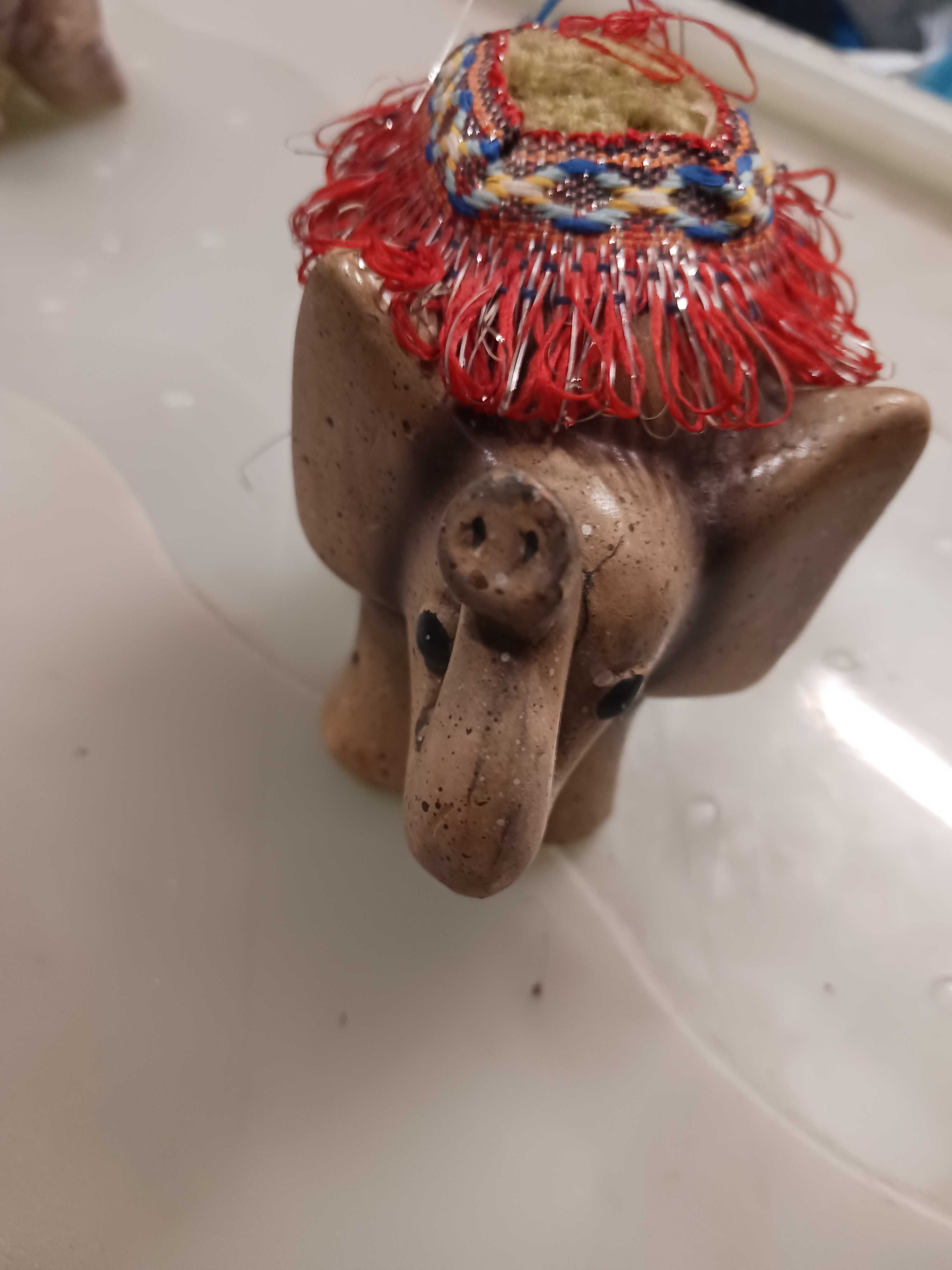 Figurka słonia, wyrób ceramiczny