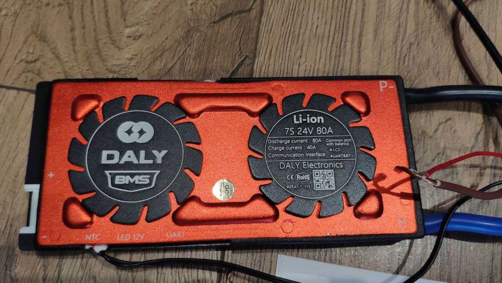 Daly BMS БМС 7S 80A Li-Ion + дісплей + 2 bluetooth + активний балансир