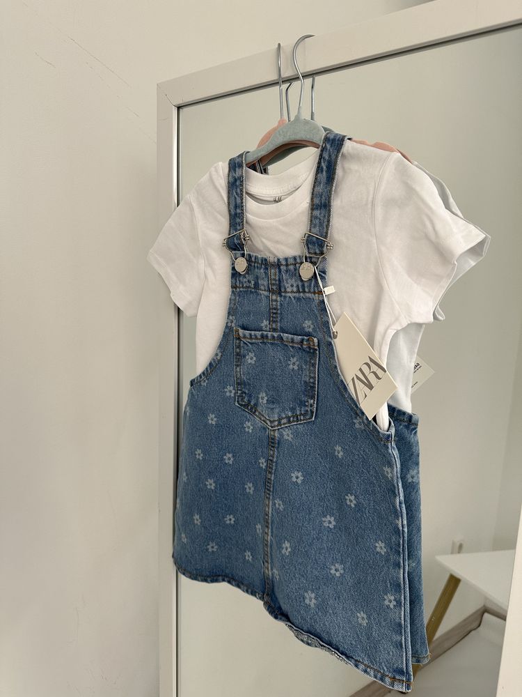 Новий джинсовий сарафан Zara + футболка H&M Розмір :98