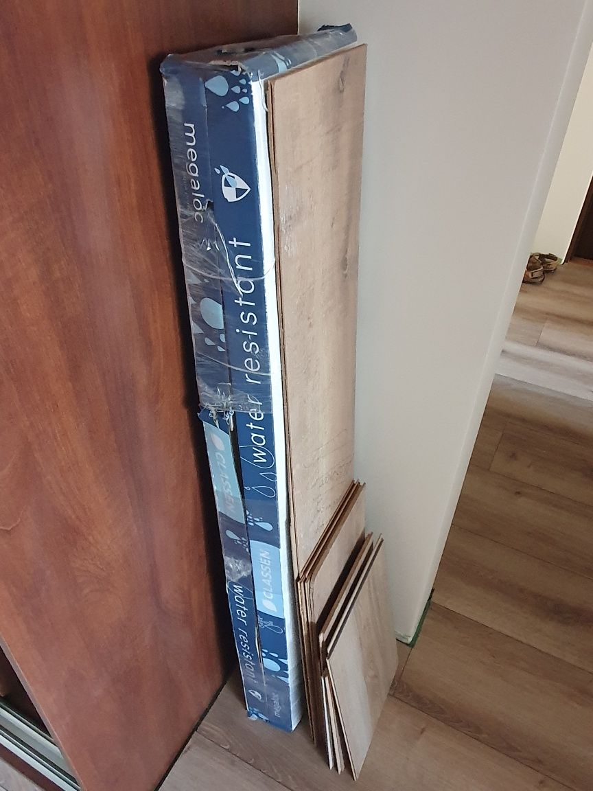 Panele podłogowe 8mm ac5 uszkodzone i pocięte + 5 całych desek = 8 m2