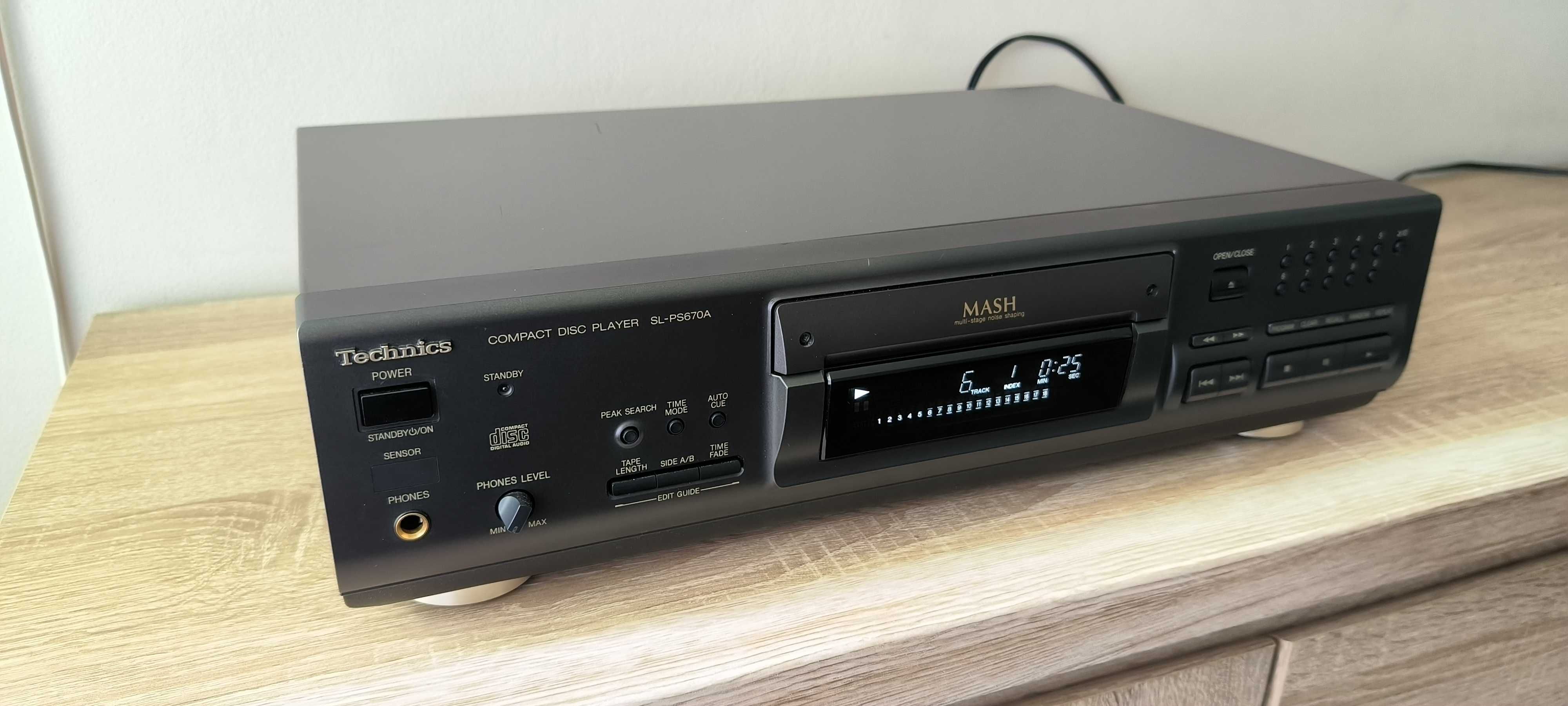 Odtwarzacz CD Technics SL-PS670A +pilot