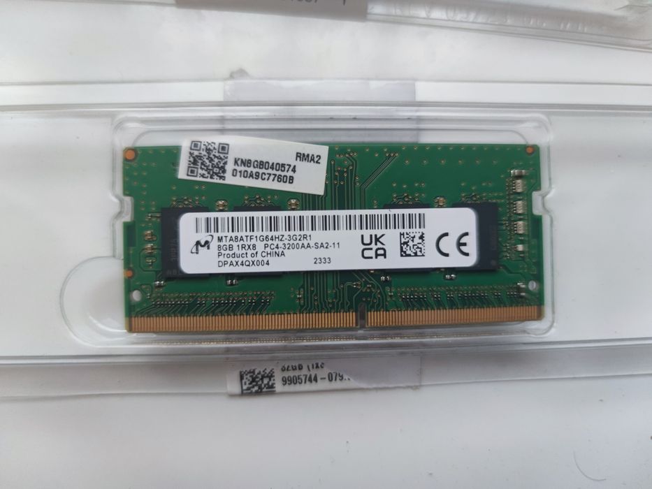 Micron 8GB DDR4 3200MHz SODIMM — оригінальна, стан як нова
