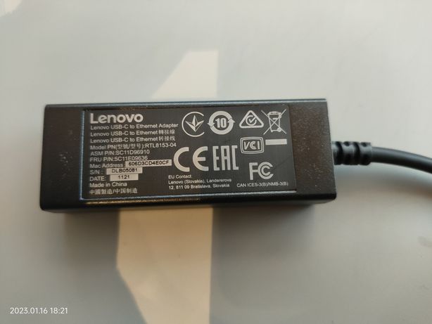 Karta sieciowa Lenovo 4X90S91831 Ethernet USB C 1000Mbps Nowa