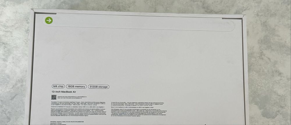 Ноутбук Apple MacBook Air 13.6 M4 16GB 512GB