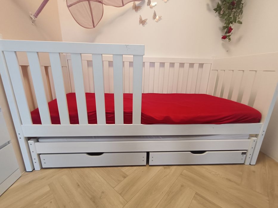 Łóżko piętrowe 80 x 180 lano meble Emilka białe