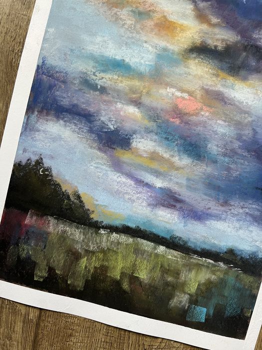 Pastele suche 30x42 cm Wieczór