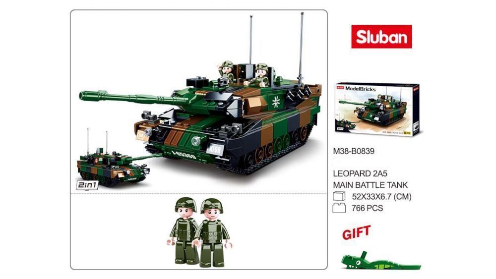 Klocki Czołg Leopard 2A5 2 wersje1 opakowaniu Wojsko Armia