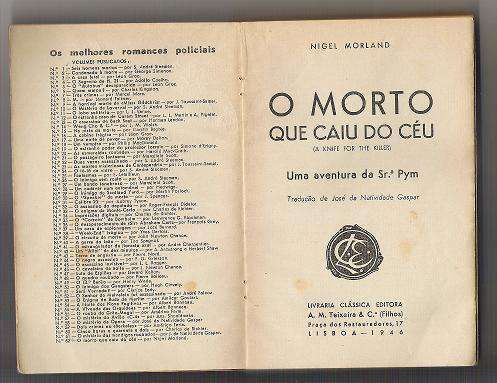 Livro O morto que caiu do Céu 1977