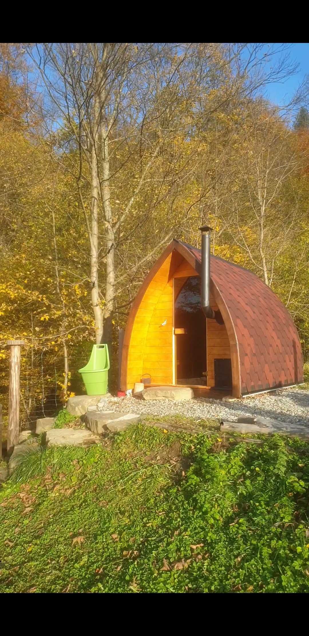 Domki dwuosobowe-Wilcza Wola,sauna sucha opalana drewnem.