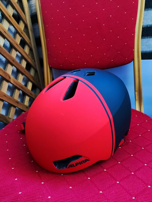 Kask Rowerowy na Rower Skuter Deskorolkę rolki czerwony Alpina Hackney