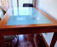 Mesa de sala extensível- cereheira clara,  pura