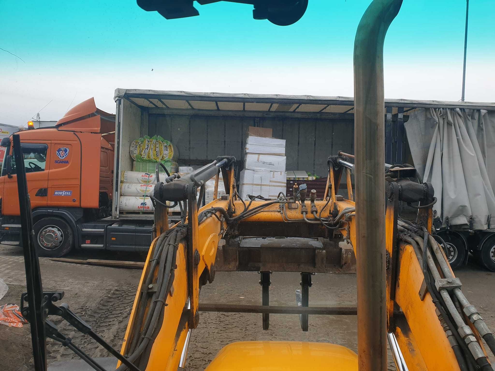 Usługi Koparko Ładowarka Koparka Roboty Ziemne Wykopy Transport 20 TON
