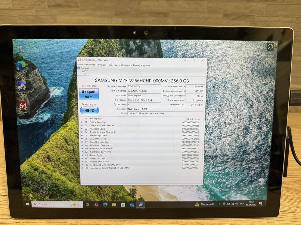 Microsoft Surface Pro 4 i5/8/256gb/проблемна плата