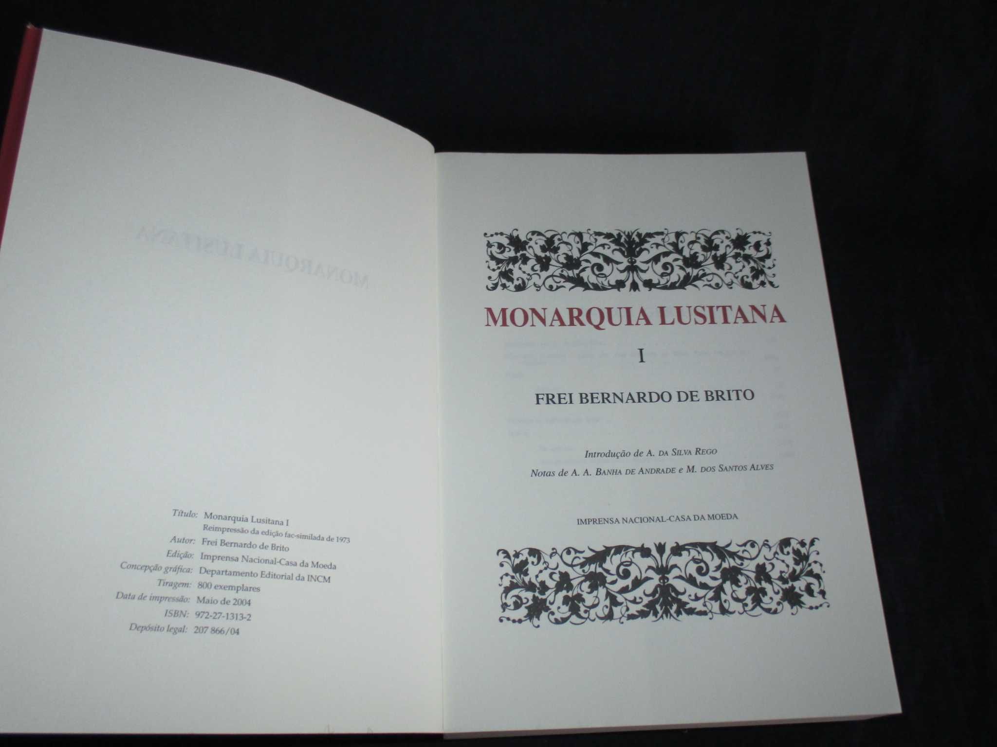 Livro Monarquia Lusitana I Frei Bernardo de Brito