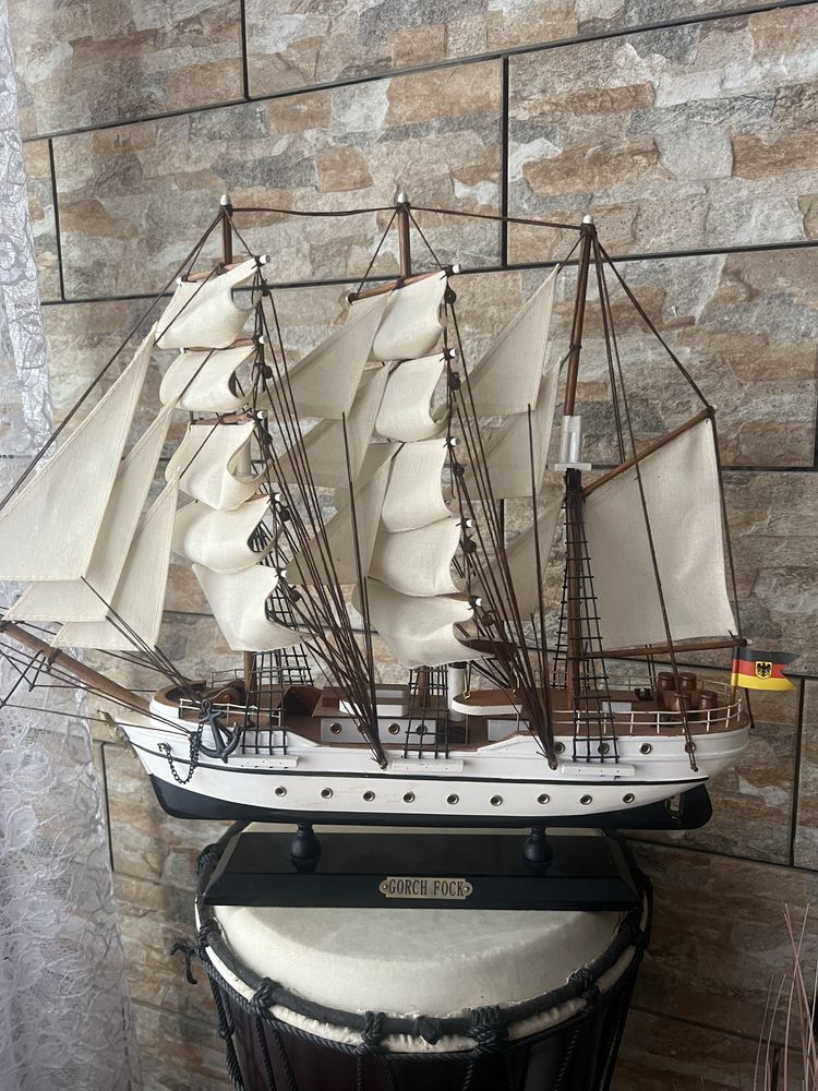 Antyk Replika model statyczny zaglowca szkoleniowego Gorch Fock