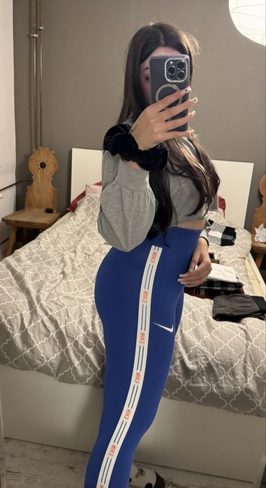 Leginsy Nike Granatowe