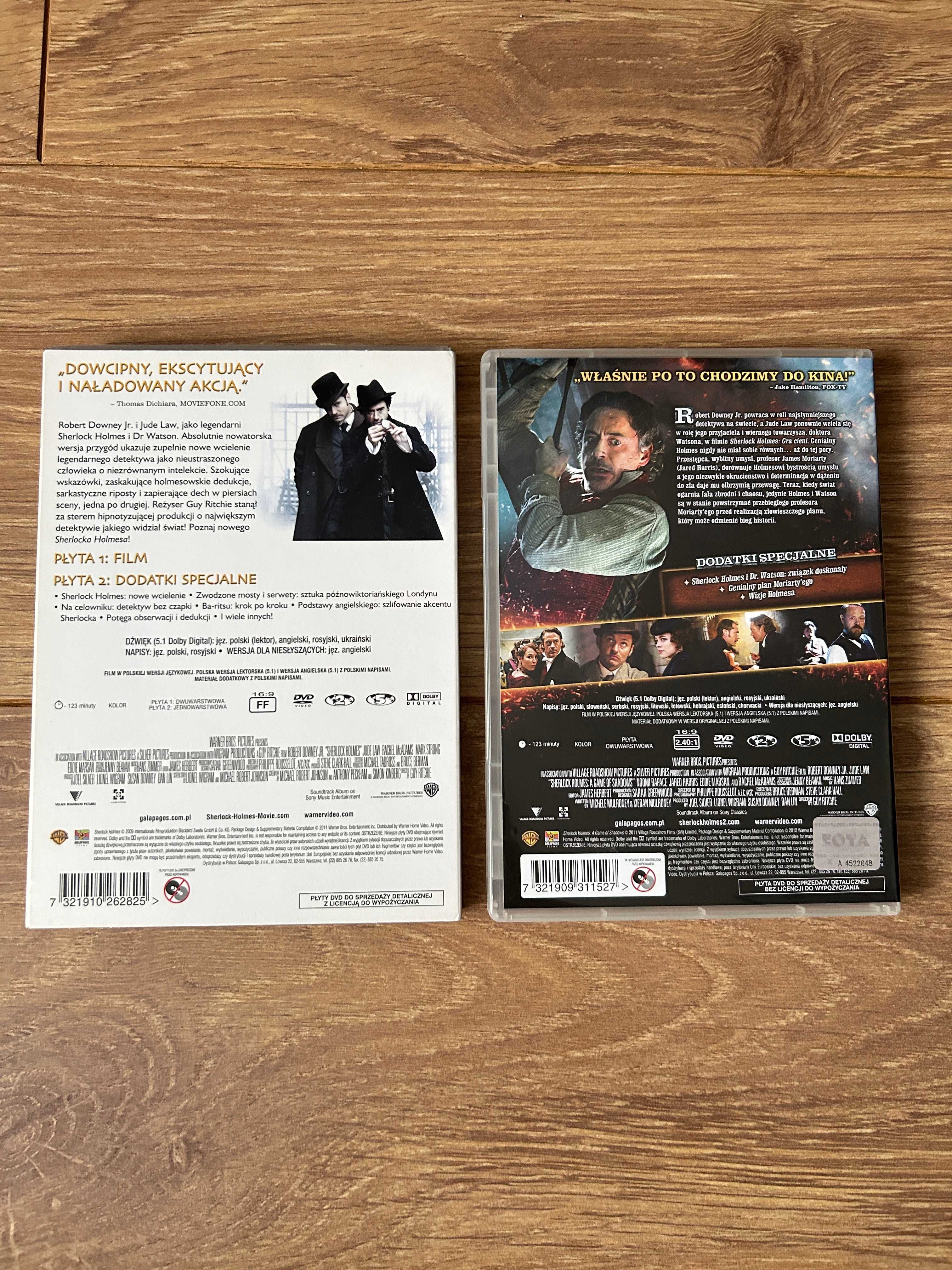 Sherlock Holmes i Sherlock Holmes: Gra cieni DVD