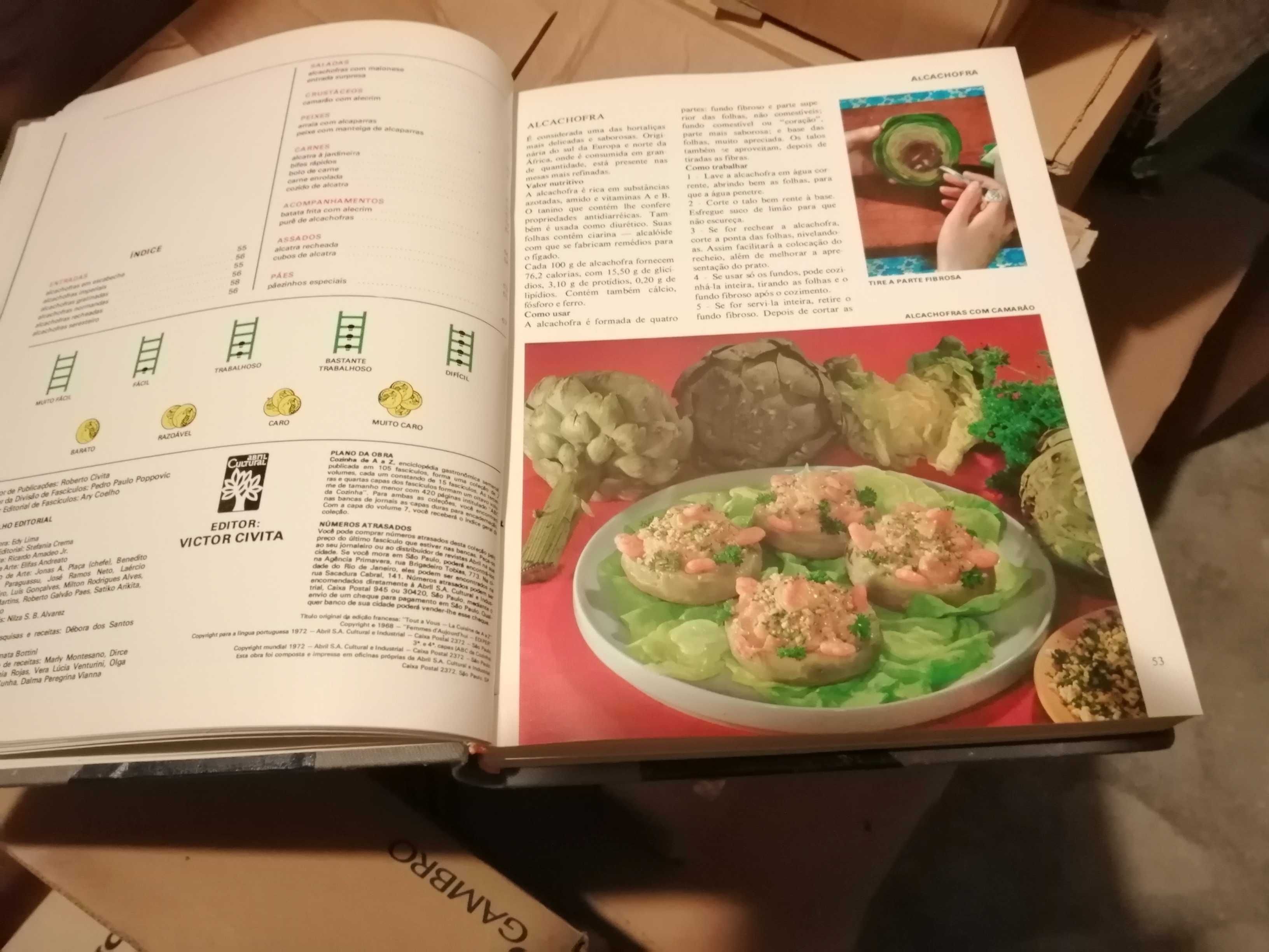 Cozinha de A a Z - 105 fascículos (encadernados em 4 volumes)