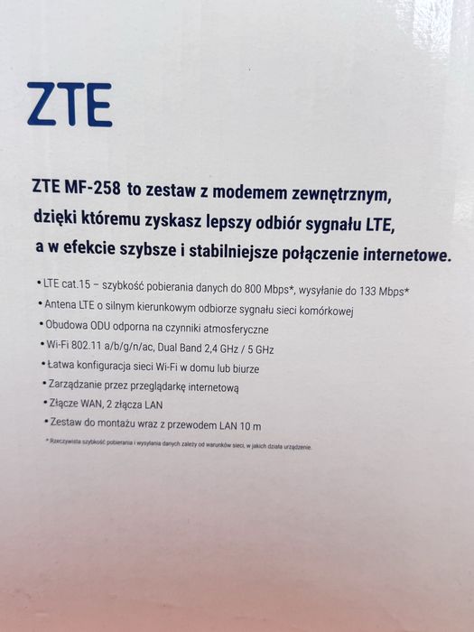 ZTE MF-258 zestaw z modemem zewnętrznym