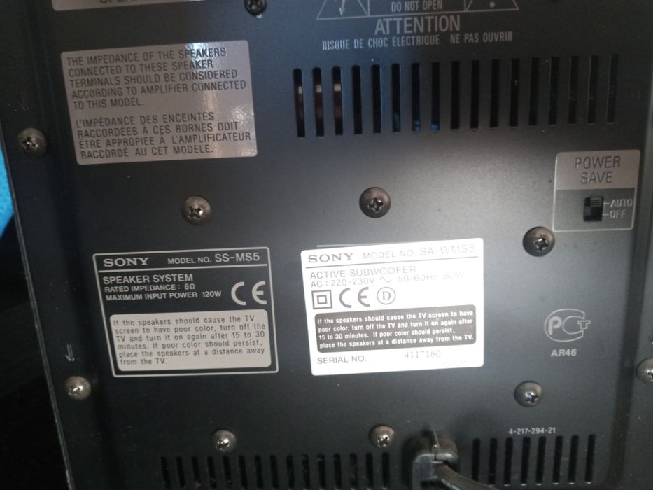 Colunas 5.1 Sony 100w