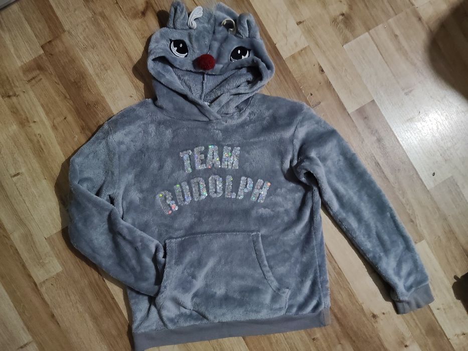 Bluza Misiek Rudolf ciepła h&m 146 152