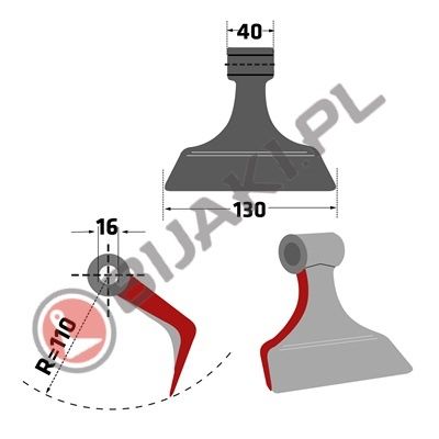 Bijak młotkowy RM-87 do kosiarki bijakowej mulczera Maschio