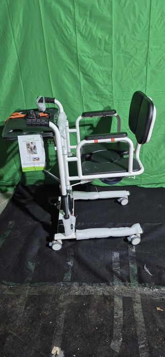 Wózek Hydrauliczny Łazienkowy 3w1 Rozpinany z Podnóżami i Tacka